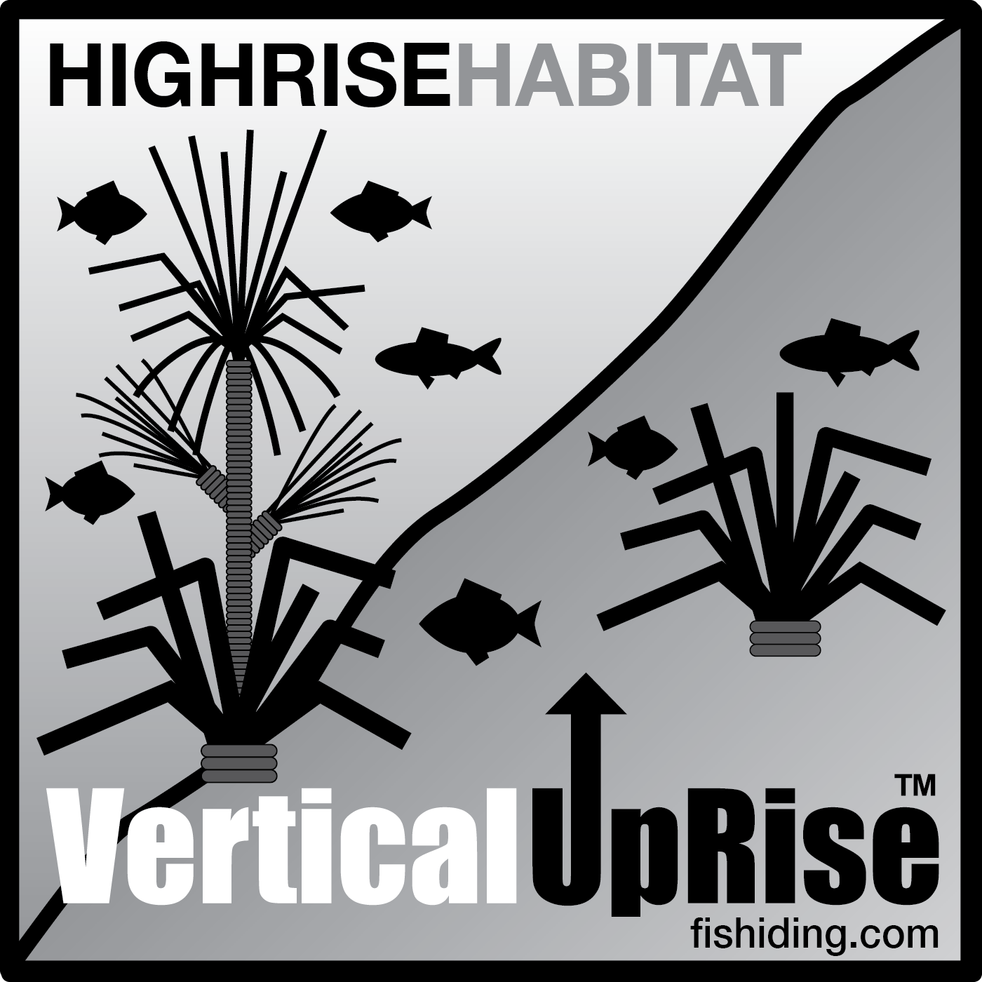 Tall vertical PVC fish habitat for suspended crappie
