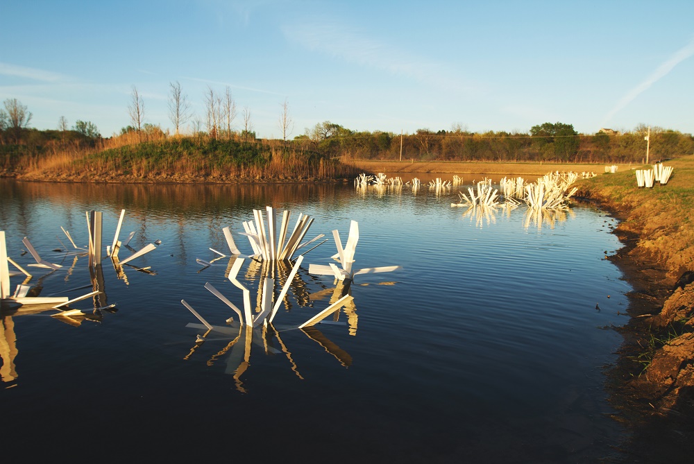 Kelsay lake gets Fishiding artificial fish habitat